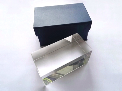 crystal glass cuboid clear 80x80x160 mm